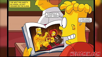 Preview 2 of Alice Lyn - Fucking the college professor and dean! Intelligence test! The Simptoons