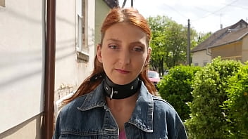 Preview 1 of Open This Veido - Skinny Redhead Obeys Her Cruel Master