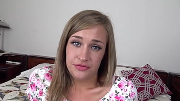 Preview 3 of Dress Changing Indian Students - APRIL BROOKES Cute 19 YO Blonde All Natural Girl Next Door POV Blowjob and Gets Huge Messy Facial