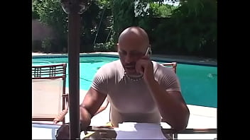 Preview 1 of Hot Granie - Bald black guy fucks hard in all positions a young whore with long red hair