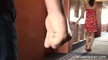 Preview 1 of Wom Girls - Spied and woken up by two perverts in a hotel room