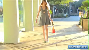 Preview 1 of Dubai Ki X Sex Movie - Lovely teen blonde amateur Alana finger fuck her juicy pink pussy on a bench in public