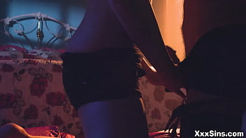 Preview 4 of Son Rep Hat Mom - XxxSins.com - Fans of eye contact are gonna love this video! Anny Aurora and Charles Dera are absolutely electric together as they try not to get caught by Charles&#039_