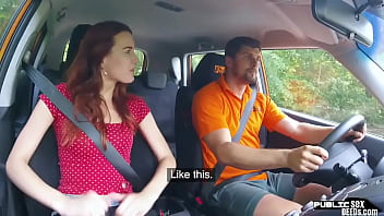 Preview 2 of Viua Eai - Czech redhead sucks off and fucks her driving tutor