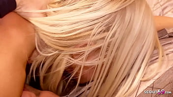 Preview 3 of Arben Sax Video - SLIM GIRL NEXT DOOR LET VIRGIN BOY FUCK HER WHEN PARENTS AWAY