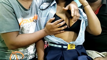 Preview 2 of At Marriage Night With Wife - जबरदस्ती करके दो लड़कों ने कॉलेज गर्ल को चोदा|हिंदी क्लियर वाइस|