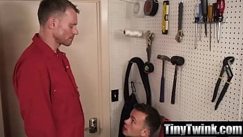 Preview 1 of Moti Gel - Huge Janitor Cums in Tiny Boy Little Ass - TinyTwink