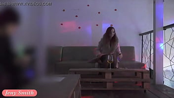 Preview 3 of Palace Orgy - Jeny Smith teasing a stranger. Then he strokes her in a Night Club