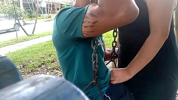 Preview 2 of Slapping Boy Mom - tio pervertido saca su polla en un parque &iexcl_EN SERIO! se lo chupe y saque toda su leche  en mi cara  y mi boca,  todas las personas que pasan por el lugar se quedan viendo