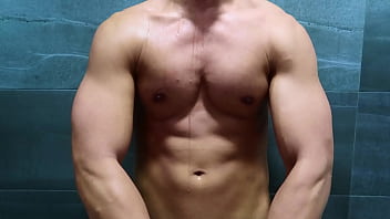 Preview 3 of Lediboy Cook Jarking - Pumped &amp_ drenched after gym - part 1