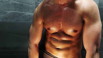 Preview 4 of Lediboy Cook Jarking - Pumped &amp_ drenched after gym - part 1