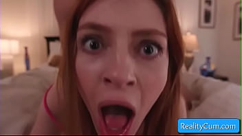 Preview 1 of In Colehg - Sexy teen redhead slut Aaliyah Love loves getting her pussy pounded hard doggy style and cum fast