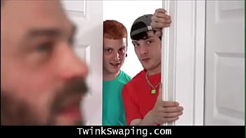 Preview 2 of Father Romantic - Two Rugged hairy bears and their boy raw- TwinkSwaping.com
