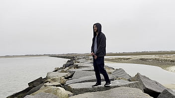 Preview 2 of Gay Xnxx 2019 - Rock Hard on Rocks by the Ocean