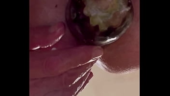 Preview 2 of Amercanpie Xnxx - Fucking with 10in wide eggplant with rosebud prolapse