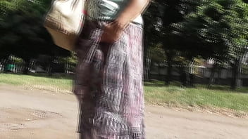 Preview 4 of Sunny Leone Mix - Hairy mature in transparent dress flashing