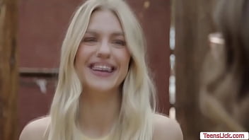 Preview 1 of Sen Doll - Busty blonde facesitted by teen brunette