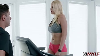 Preview 1 of Kidnap Srx - Vanessa Cage Woman Seduces Her Personal Trainer
