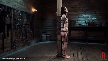 Preview 2 of Ben 10 Fucked Gwen Anal - Bound brunette fucked in dungeon