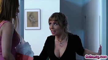 Preview 1 of Chubby Teen Rape - Skylar Snow made a cover story of wanting to have a lesbian 3some with Lena Paul and Victory Voxx when she shows up in advance for Victoria&#039_s bday.
