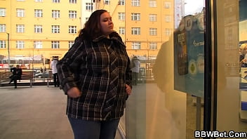 Preview 1 of Mature Bbw Solo Squirt - Chubby plumper picked up and fucked from behind