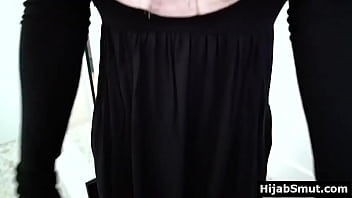 Preview 2 of Budak Mentah - Hijab wearing muslim MILF caught husband fucking sex toy