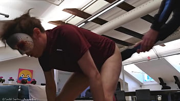 Preview 2 of Imarken Girl Sex - Amateurboy Gets An Ass Blistering Initiation Paddling