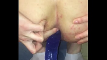 Preview 3 of Old Granny Bondage - Greek boy playing with dildo