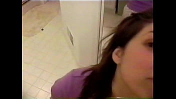 Preview 2 of Familu Slut - Busty Brunette gets naked and on her knees to suck dick until he blows all over her tits