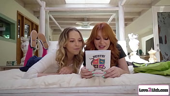 Preview 1 of Beyonce Musician - 2 nerdy bffs read hentai and lick pussy