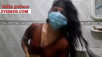 Preview 1 of Audrey Bittoni Messaging Fuck - Indian girl taking a bath in the bathroom