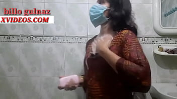 Preview 4 of Audrey Bittoni Messaging Fuck - Indian girl taking a bath in the bathroom