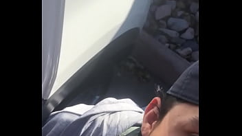 Preview 3 of Dani Daniel Hard Rough - Twink sucking bbc outside