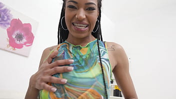 Preview 1 of Small Baba Swx - Busty slut Tina Fire assfucked 4on1 with double penetration SZ2826
