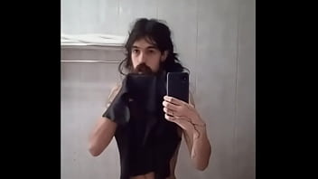 Preview 3 of Jayden James Sex For Money - very long bearded femenine boy teasing cock on mirror
