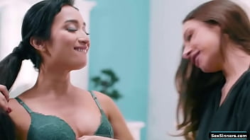 Preview 2 of Break News - SexSinners.com - Lesbians licking pussy during open house