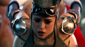 Preview 4 of Dana Darmend - Futa Wonder woman fucking Catwoman pussy