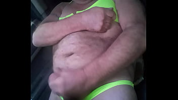 Preview 2 of Purina Porn Video - Playing with my nipples and stroking my cock