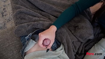Preview 3 of Old Couple Kiss - Staying Warm With Step Mom