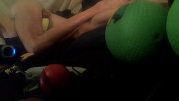 Preview 1 of Tube With Shit Accident - dildo slut takes a fat one to the balls. mirror sneaky