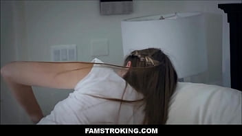 Preview 1 of Very Happy Sex - Blonde Teen By Stepdad In The Middle Of The Night Next To Mom In Bed - Alyce Anderson,  Rachael Cavalli,  Preston Parker