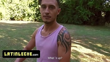 Preview 1 of Horse Fuck Big Ass Girl - Latin Leche - Sexy Fit Latinos Take Break From Work For Passionate Intercourse By The Pool