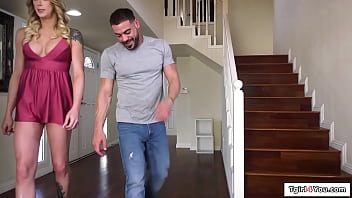 Preview 1 of Boob Forced Kiss Rape Lesbian - Guy has 1st trans sex with Casey Kisses