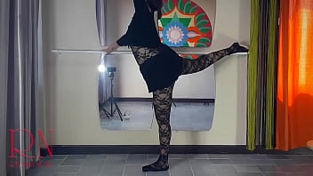 Preview 1 of Bebe Co - Spank ballerina&#039_s ass. Punish a bad dancer (Regina Noir). The teacher scolds,  fucks in the mouth and in the pussy at the ballet studio. PART 2