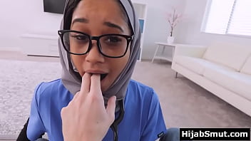 Preview 2 of Telugu Hat Sex - Arab doctor doesn&#039_t take off hijab or glasses while fucking patient