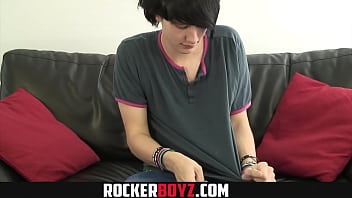 Preview 1 of Vikki Maid - Rocker Boyz - Twink With A Nice Uncut Dick Cums