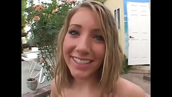 Preview 1 of Indiana Mother Inla - Cute blonde with perky tits shows her skills in the French art outdoors