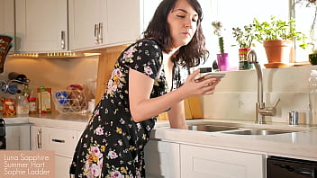 Preview 1 of Massages Porn Sex Philippinesget - Stuck Housewife Calls Lesbian Plumbers Who Fuck and Spitroast Her