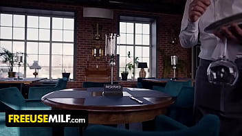 Preview 1 of Msg 19 Com Massage Fist - FreeUse Milf - Busty Business Mylf Gets Fucked By Her Waiter On The Table In A Free Use Restaurant