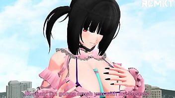 Preview 2 of Porn Giffs - (MMD Giantess) A Landmine Girl&#039_s Lustful Rampage